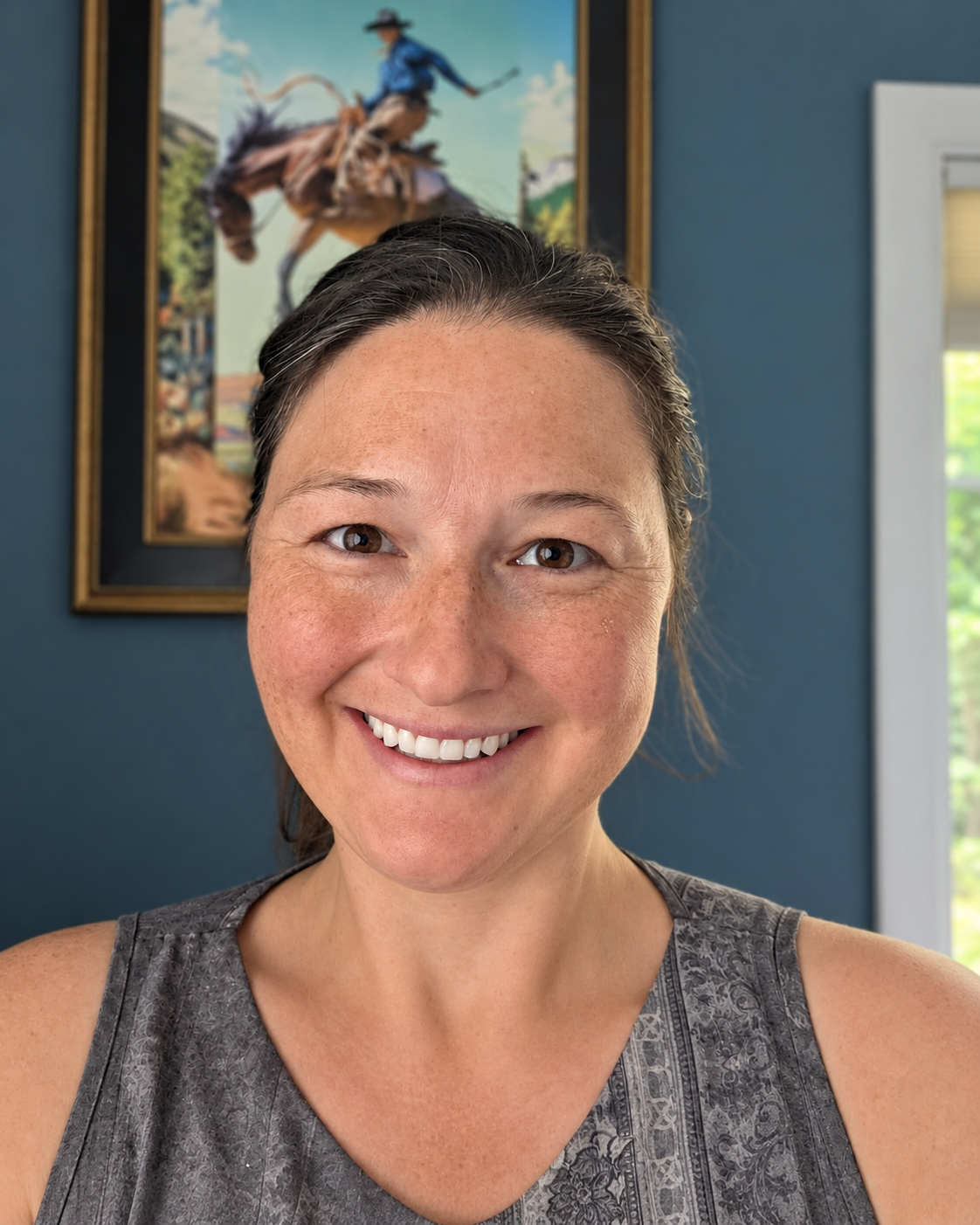 Sarah Johnson, owner of Heart Mountain Website Studio in Powell, Wyoming